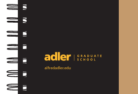 Booklet with title of "Adler Graduate School"