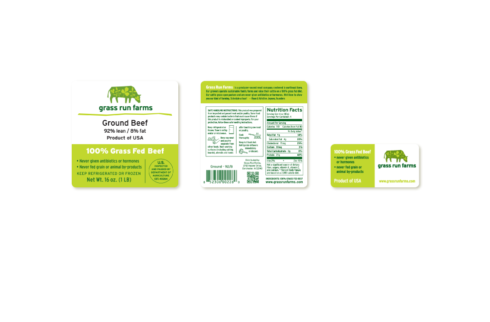 Label designs for Grass Run Farms