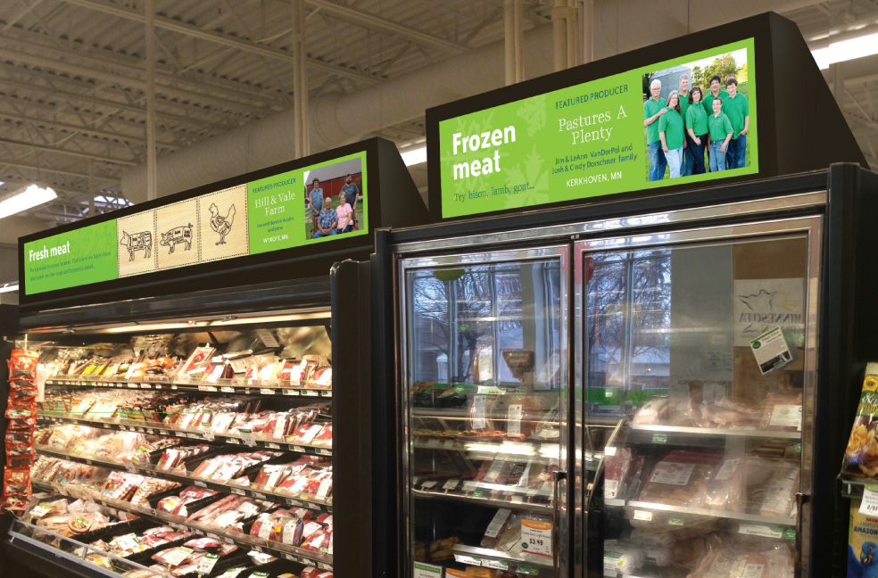 Meat sign design for Mississippi Market