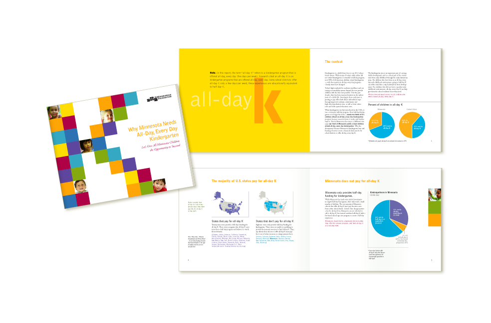 Design for All Day Kindegarten brochure for Minneapolis Foundation