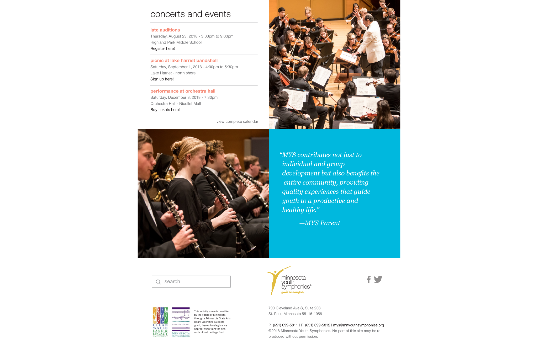 Minnesota Youth Symphonies website