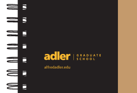 Booklet with title of "Adler Graduate School"